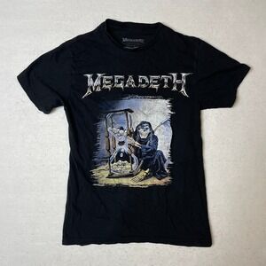 Megadeth 2024 Tour T Shirt Mens Small Graphic Band‎ Tee Black Short Sleeve
